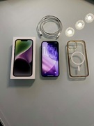Telefon iPhone 14 128GB Czarny - 94% Baterii Pudełko Etui Oryginał!