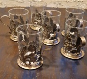 SZKLANKI 2 szt vintage lata70-te PRL-u nieużywane pasują do koszyków Hefra