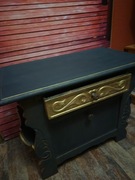 Stylowa szafka grafitowo-złota + funkcja gazetnika