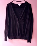 Sweterek czarny rozpinany roz.L wymiary opis firmy H&M