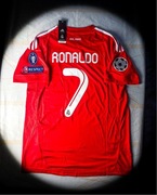 (S) Cristiano Ronaldo CR7 Real Madrid 11/12 Nowa Czerwona T-shirt Piłkarska