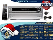 Amplituner kina ONKYO TX-NR636 7.2 USB FLAC Bluetooth AirPlay MP3 Sieciowy