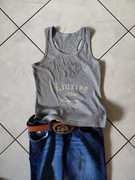 top t-shirt dżety brokat kamienie koszulka bokserka podkoszulek