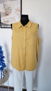 Żółta koszula bez rękawów George rozmiar 40/42, len+ wiskoza 
