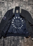 SUPERDRY JPN KURTKA DAMSKA BEJSBOLÓWKA BOMBERKA LOGO WOOL PREMIUM
