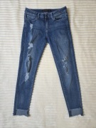 Spodnie Clockhouse niebieski jeans rozmiar 38 super skinny leg regular