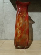 Duży, wysoki wazon z czerwonego szkła stan bardzo dobry