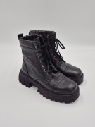 INUOVO czarne buty zimowe na platformie chunky EU 38