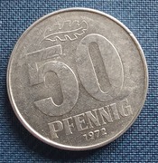Moneta Niemcy 50 fenigów 1972 NRD 