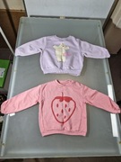 Dwie Ciepłe i Miłe Bluzy Dziewczęce H&M Rozmiar 92