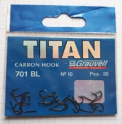 Haczyki Grauvell nr 10 czarne 20 sztuk wyprzedaż ( 12 groszy za haczyk )