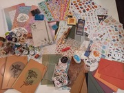 Zestaw scrapbooking planer organizer bullet journal + taśmy, naklejki