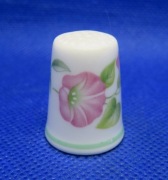 Naparstek Kolekcjonerski Porcelanowy Royal Worcester - Kwiaty Klematis 