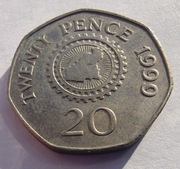 GUERNSEY 20 Pence 1999 ŁADNA
