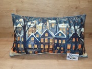 Poduszka dekoracyjna 30x58cm domy