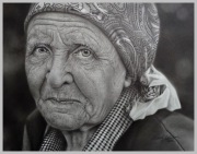 rysunek obraz grafika monokolor portret realizm 