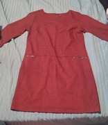 Sukienka w pepitke czerwona XL rękaw 3/4 Grey Wolf 