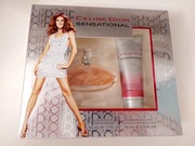 DZIŚ! Celine Dion SENSATIONAL zestaw edt 50 ml shimmering body lotionUNIKAT