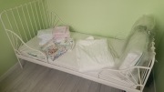 Łóżko dla dziecka Ikea Minnen z materacem + dodatki