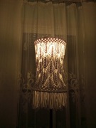 Biały abażur  praca ręczna