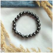 Bransoletka męska, elegancka, hematyt