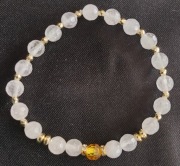 Bransoletka z kryształem górskim, hematytem i cyrkonią 