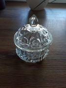 Szkło, kryształowa cukiernica, bomboniera, Ząbkowice, PRL, Vintage