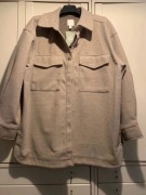 H&M kurtka koszulowa shacket wdzianko narzutka oversize flausz duża