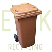 POJEMNIK NA ŚMIECI ODPADY POJEMNIKI 120L BRĄZ