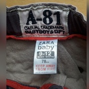 Spodnie ZARA r.80 9-12 miesięcy 