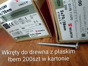 Wkręty do drewna z płaskim łbem 