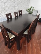 Stół dębowy z 8 krzesłami komplet