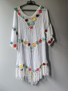 Narzutka na strój kąpielowy tunika plażowa sukienka M