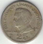Filipiny 25 sentimos centymów 1972 - 21 mm - nr 3