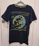 T-shirt chłopięcy młodzieżowy XS 164 cm 170 cm CROPP granatowy bawełna