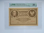 1000 marek polskich 1919r  Seria O Nr 244874 PMG 35  stan 3+