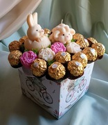Box wielkanocny z Ferrero Rocher