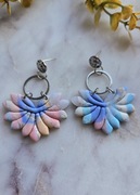 Wiszące kolczyki mandale z gliny polimerowej 