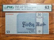 Getto Łódź - 50 marek 1940 - PMG 63 EPQ