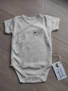 Body niemowlęce kopertowe, krem, krótki rękaw 68