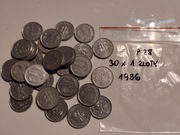 zestaw 1 złoty  30x 1986 rok PRL