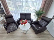 Komplet wypoczynkowy ze skóry 