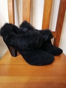 Buty damskie, botki, krótkie, 5TH AVENUE, roz. 39/6, skóra naturalna