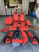 EU BMW F32 MPAKIET - GRZANE - CZERWONE - WNĘTRZE FOTELE KANAPA BOCZKI