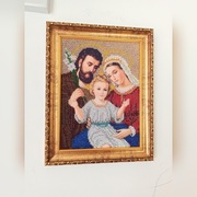 Świętą Rodzina haft koralikami