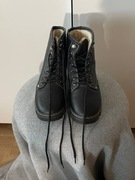 Botki czarne zimowe urban streetwear aesthetic ze skóry ekologicznej