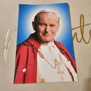 relikwia obrazek Jana Pawła II z szaty świętego 