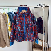 Kurtka 134 Spiderman softshell z kapturem niebieska czerwona Cool Club