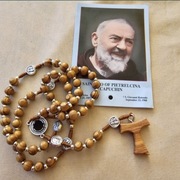 Różaniec Ojca Pio relikwia+obrazek z San Giovanni Rotondo 