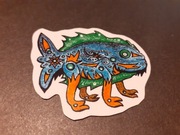 Mały astralny rybek, naklejka fantasy 5cm x 4cm